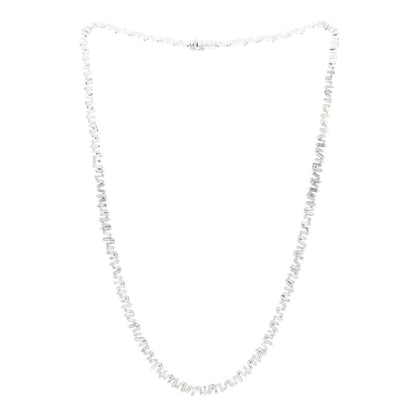 Suzanne Kalan 18K White Gold Diamond Classic Fireworks Tennis Necklace 3 of 4