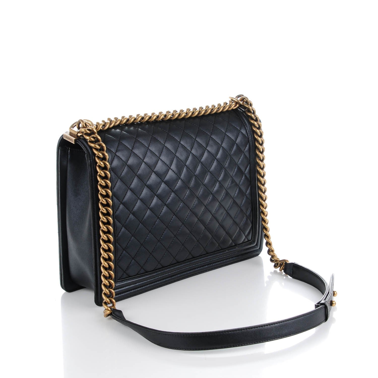 Chanel Lambskin Quilted Large Boy Flap Black 3 of 8