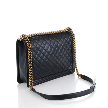 Chanel Lambskin Quilted Large Boy Flap Black 3 of 8