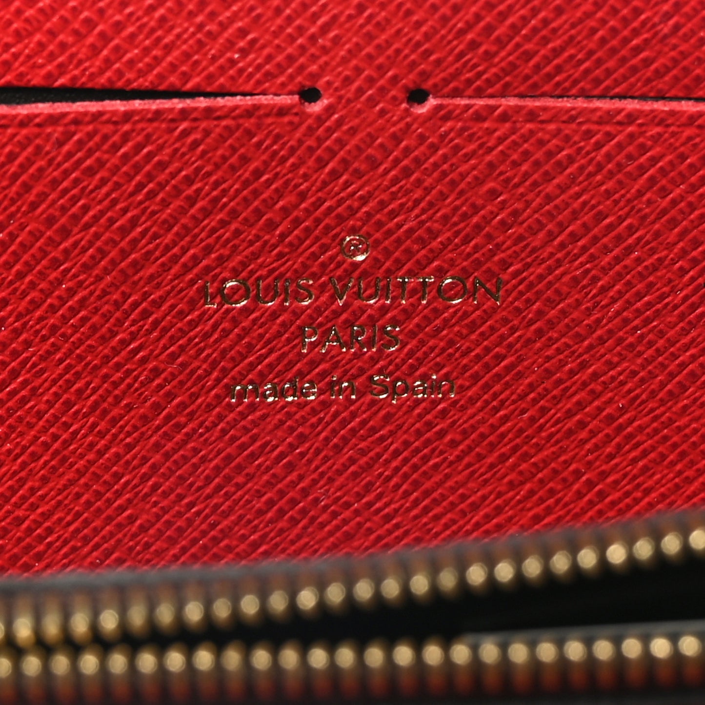Damier Ebene Clemence Wallet Cherry