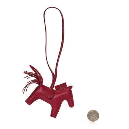 Hermes Milo Lambskin Grigri Rodeo Horse Bag Charm PM Rubis 2 of 4