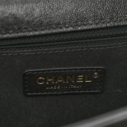 Chanel Caviar Chevron Quilted New Medium Boy Flap Black 7 of 10