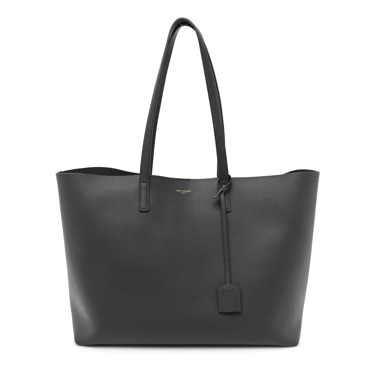 Saint Laurent Calfskin Large Shopping Tote Storm 1 of 20