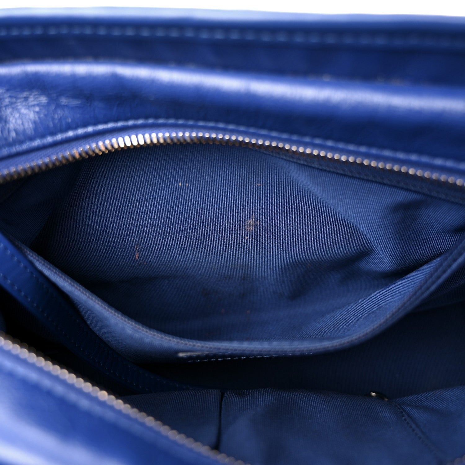 Chanel Aged Smooth Calfskin Quilted Medium Gabrielle Logo Hobo Blue 11 of 12