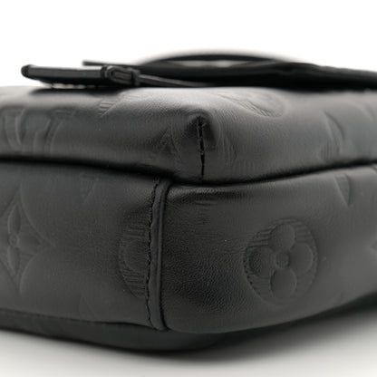 Louis Vuitton Calfskin Monogram Shadow Double Phone Pouch NM Black 9 of 11