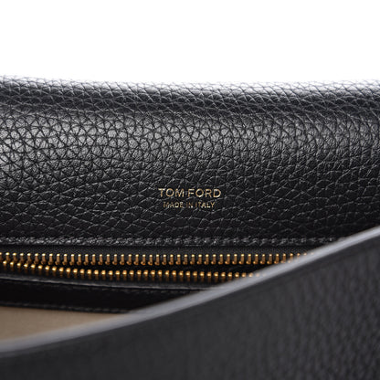 Tom Ford Calfskin Large T Clasp Tara Crossbody Bag Black 5 of 10