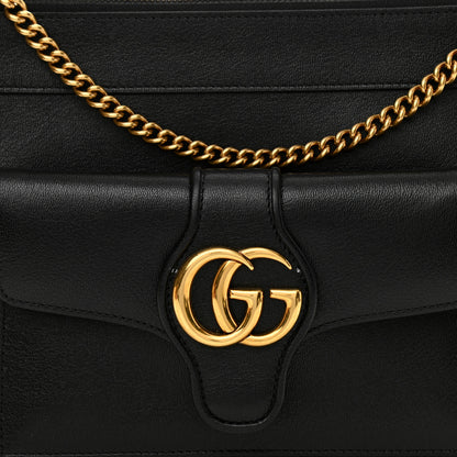Gucci New Sakai Calfskin Lux Dahlia Chain Shoulder Bag Black 7 of 9