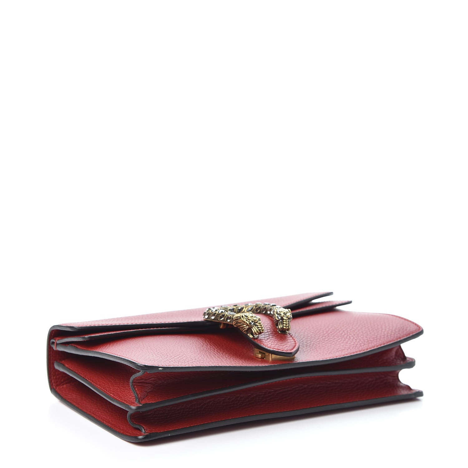 Gucci Dollar Calfskin Swarovski Crystal Small Dionysus Shoulder Bag Hibiscus Red 3 of 11