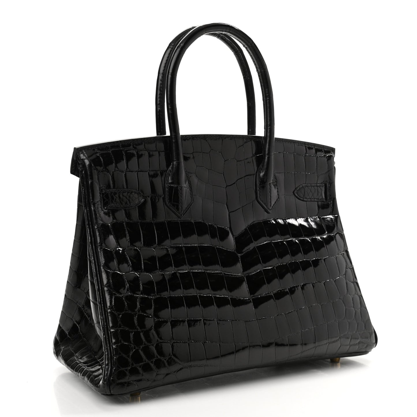 Shiny Niloticus Crocodile Birkin 30 Black