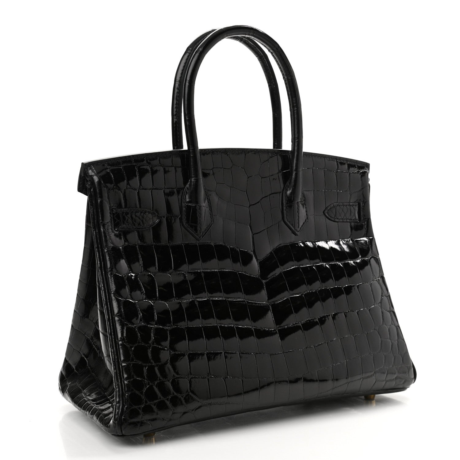 Hermes Shiny Niloticus Crocodile Birkin 30 Black 3 of 11