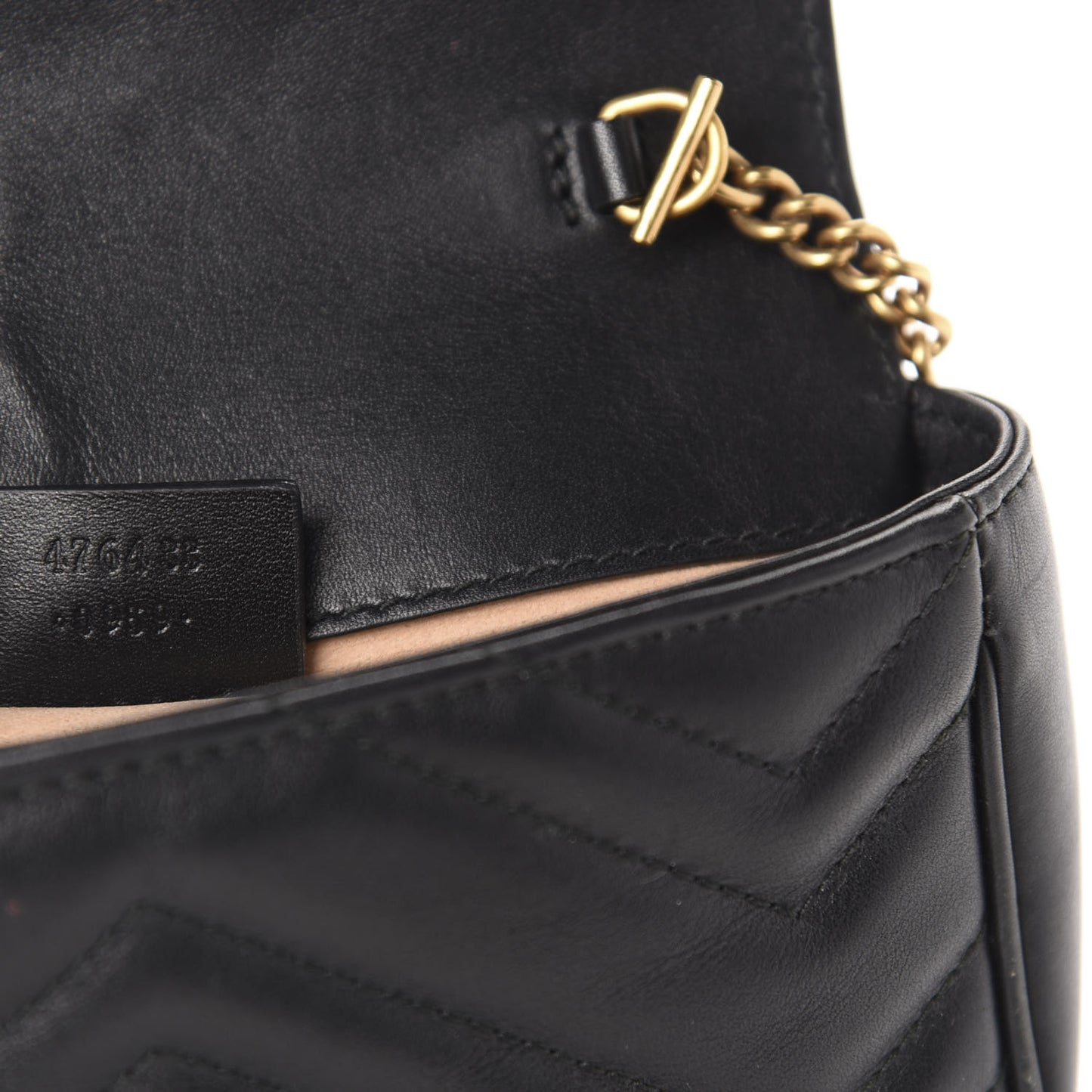 Calfskin Matelasse Super Mini GG Marmont Shoulder Bag Black