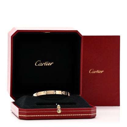 Cartier 18K Yellow Gold 10 Diamond LOVE Bracelet 17 8 of 8