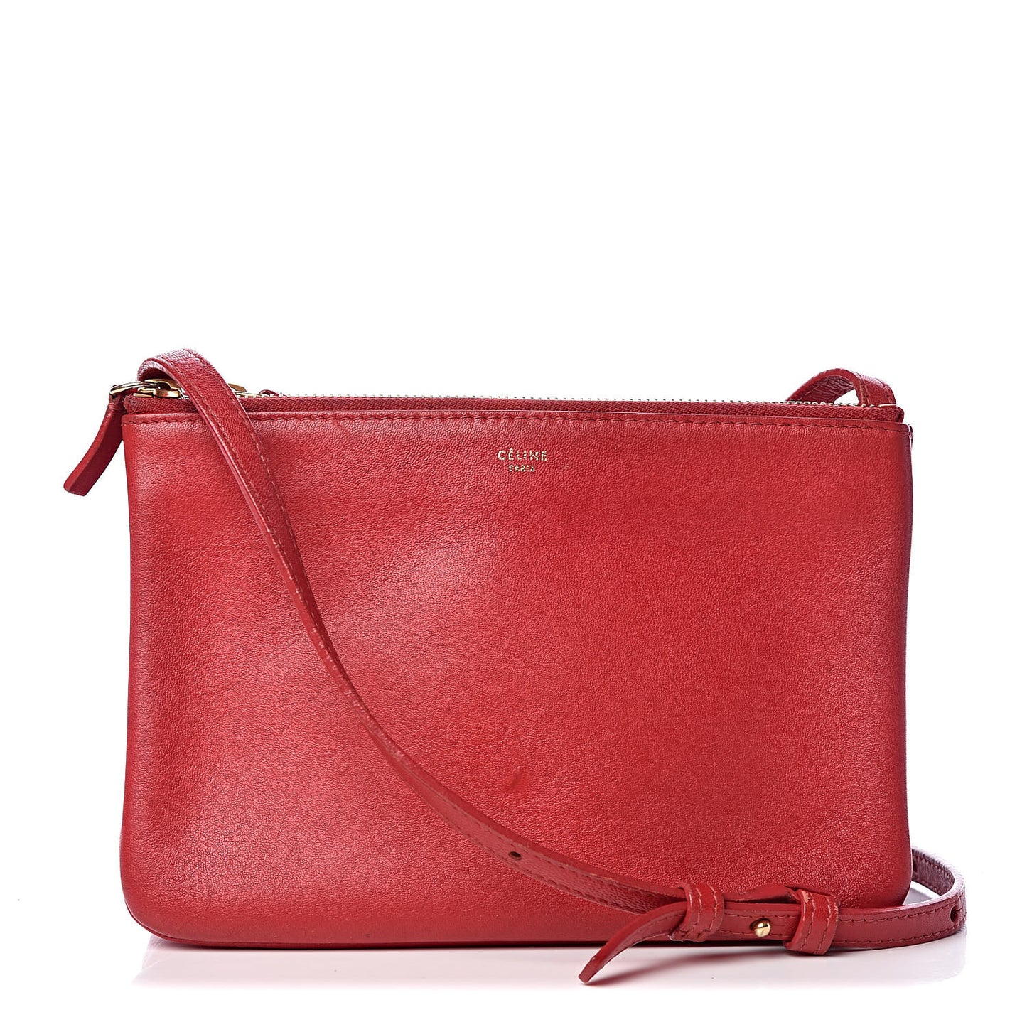 Lambskin Small Trio Crossbody Bag Red
