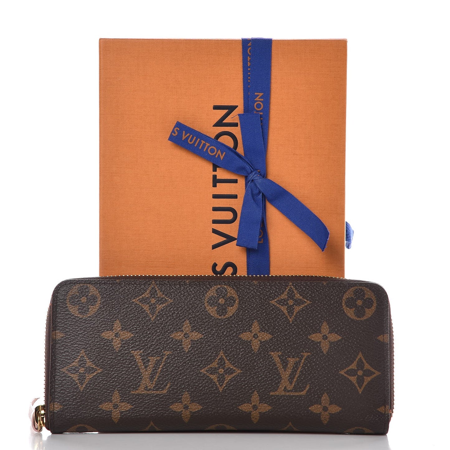 Monogram Clemence Wallet Rose Ballerine