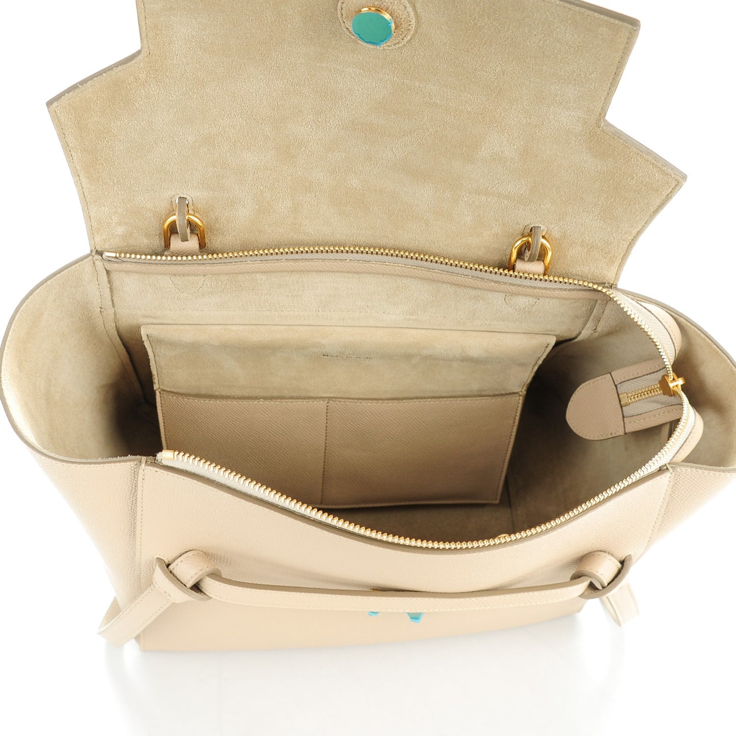 Grained Calfskin Mini Belt Bag Light Taupe