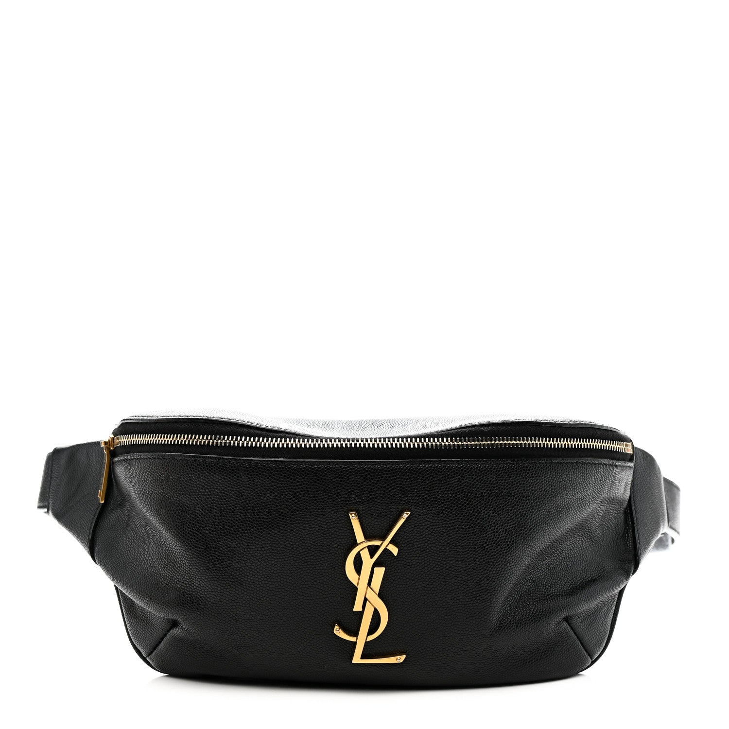 Saint Laurent Grain De Poudre Monogram Belt Bag Black 1 of 13