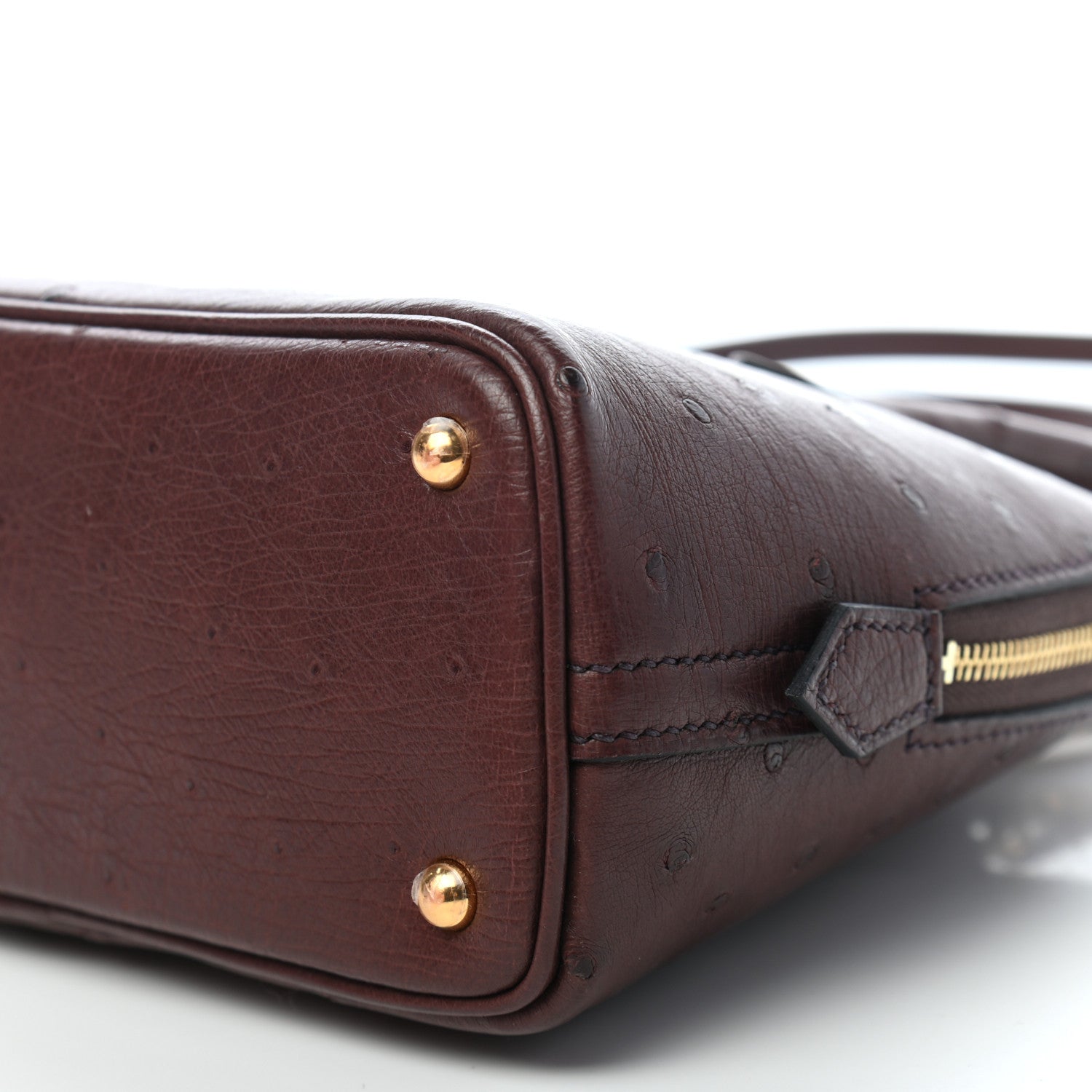 Hermes Ostrich Bolide Mini 1923 Rouge Sellier 9 of 9
