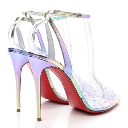 Christian Louboutin PVC Calf Alicoco Spikaqueen 100 Pumps 38 Version White 4 of 7