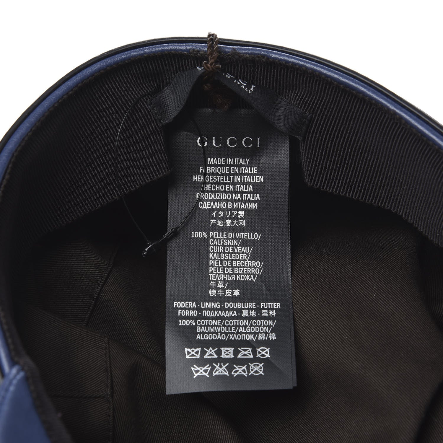 Gucci Calfskin Cellarius Hat S Washed Indigo 4 of 5