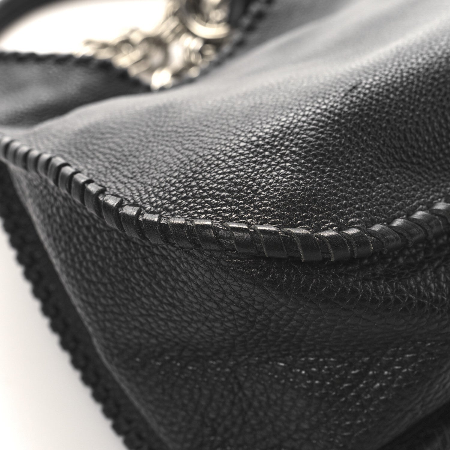 Prada Vitello Daino Chain Braided Hobo Black 10 of 11