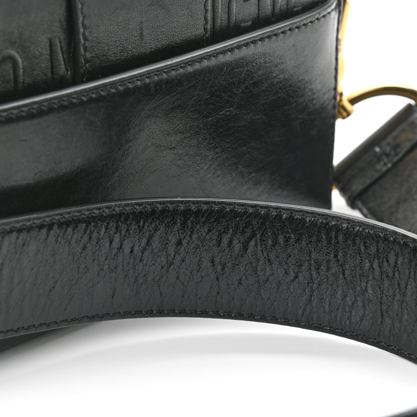 Crackled Lambskin 30 Montaigne Box Bag Black