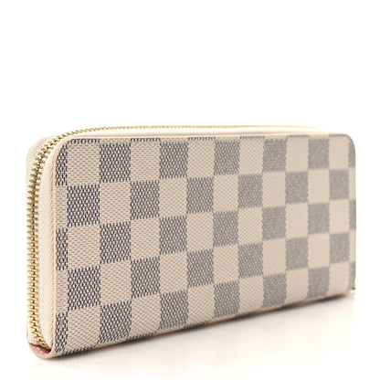 Louis Vuitton Damier Azur Clemence Wallet Rose Ballerine 3 of 7