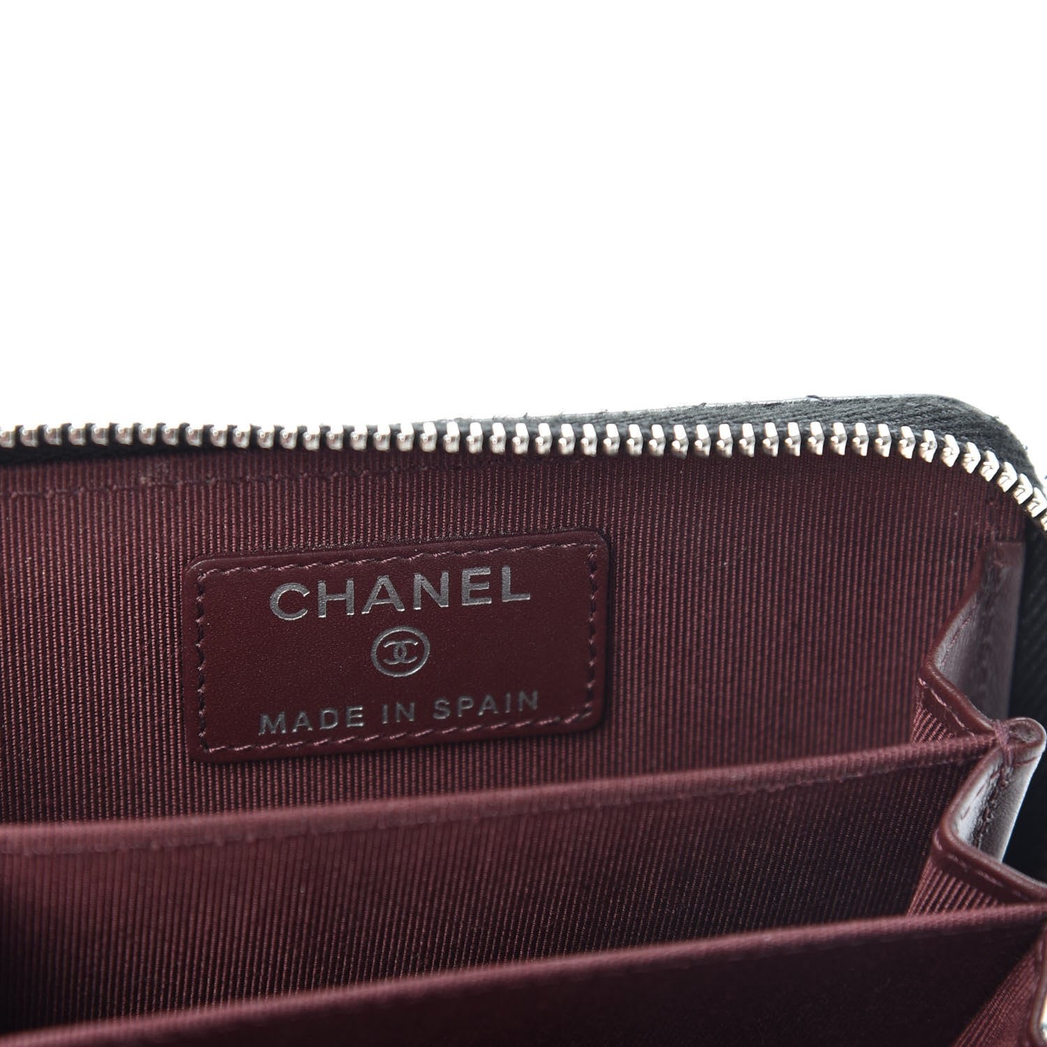 Chanel Caviar Quilted Zip Coin Purse Black 6 of 8