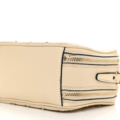 Valentino Garavani Nappa Rockstud Spike Double Zip Camera Crossbody Bag Light Ivory 10 of 16