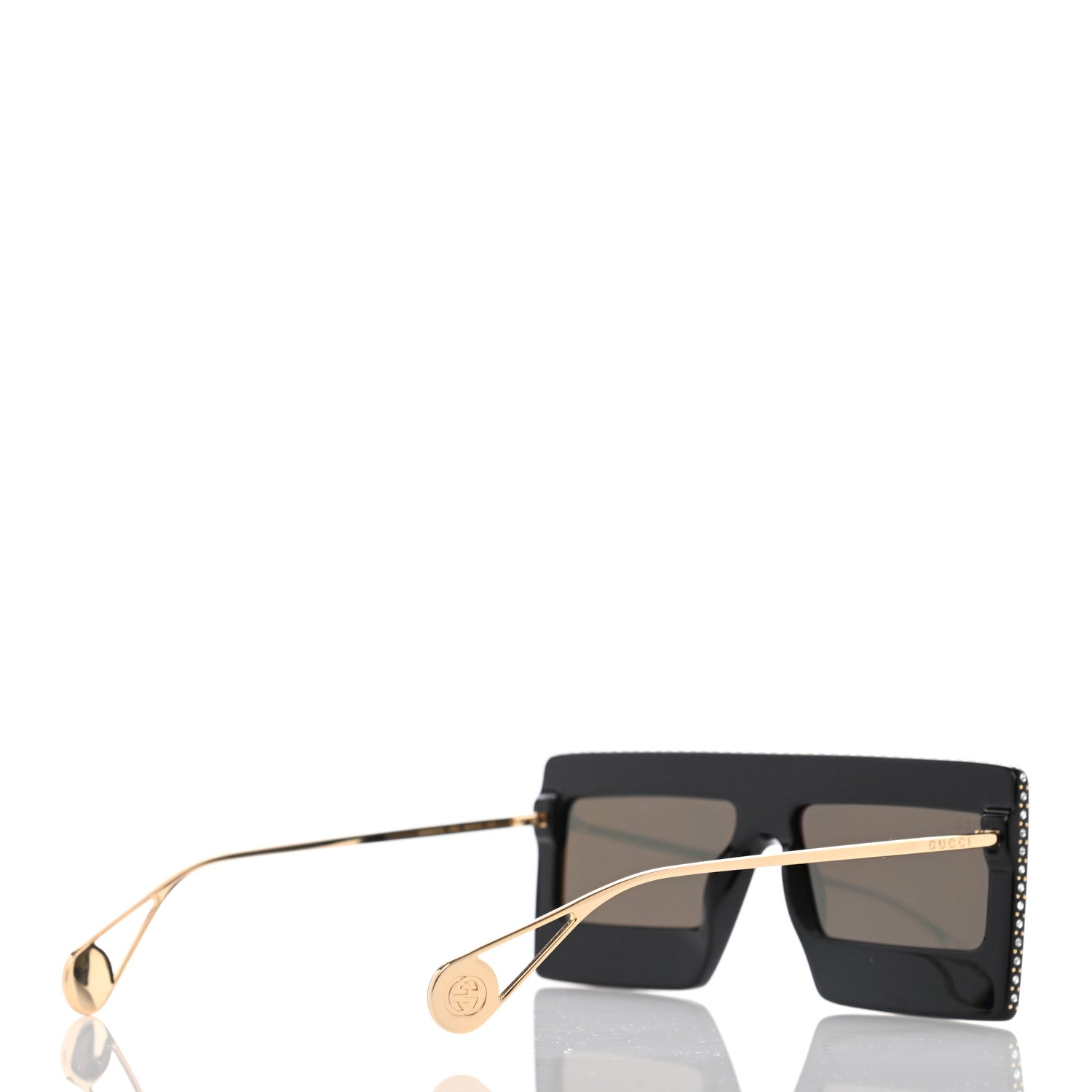 Gucci Acetate Crystal Mask-Frame Sunglasses GG0431S Black 4 of 7