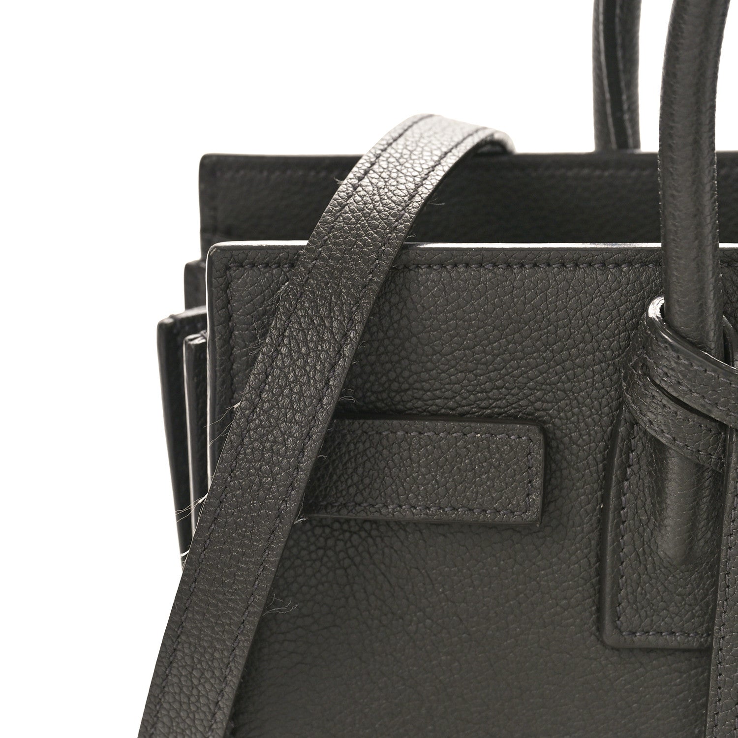 Saint Laurent SAINT LAURENT Grain De Poudre Small Sac De Jour Dark Smog 9 of 13