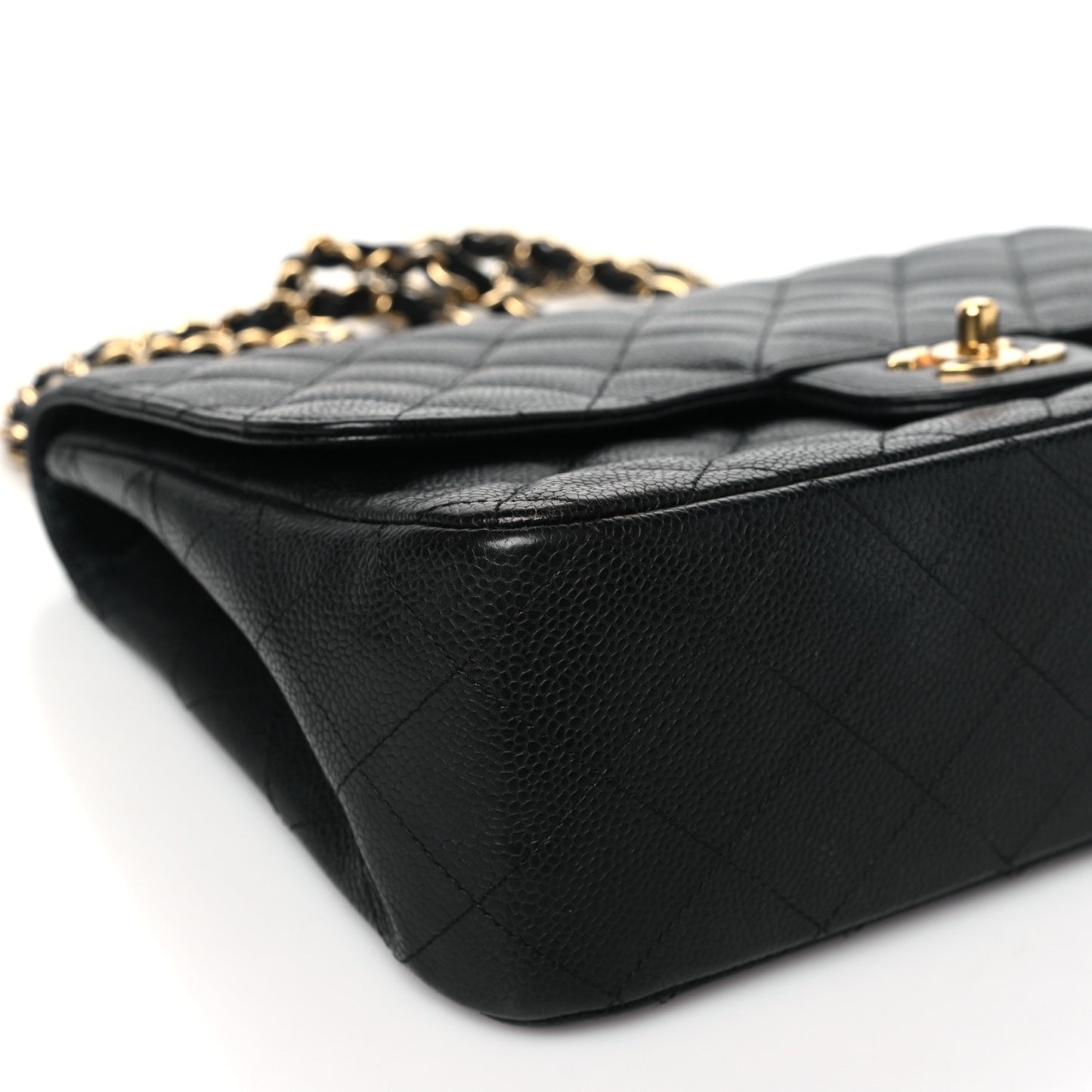 Caviar Quilted Jumbo Single Flap Black