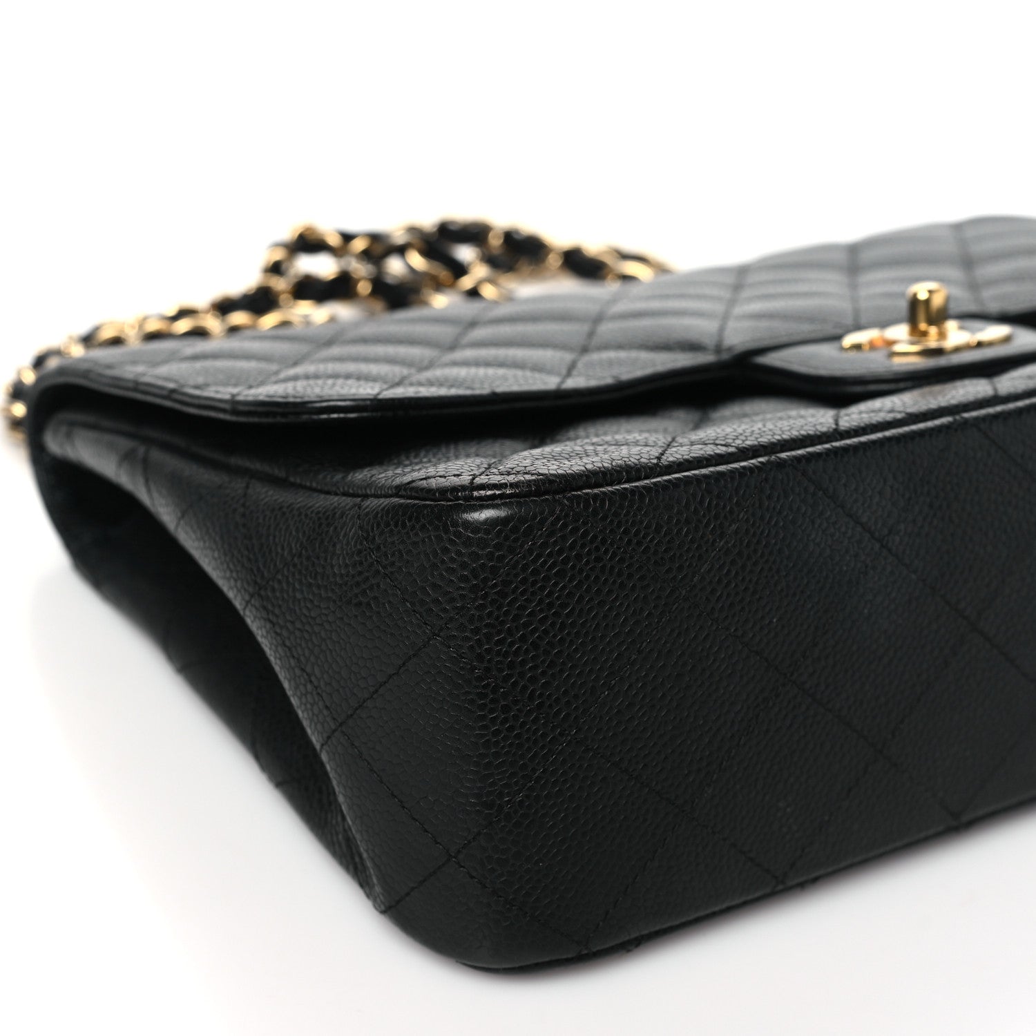 Chanel Caviar Quilted Jumbo Single Flap Black 9 of 10