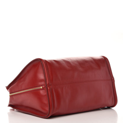 Alexander McQueen Calfskin Large Skull Padlock Zip Around Tote Red 4 of 15