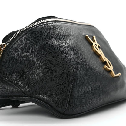 Saint Laurent Grain De Poudre Monogram Belt Bag Black 7 of 10