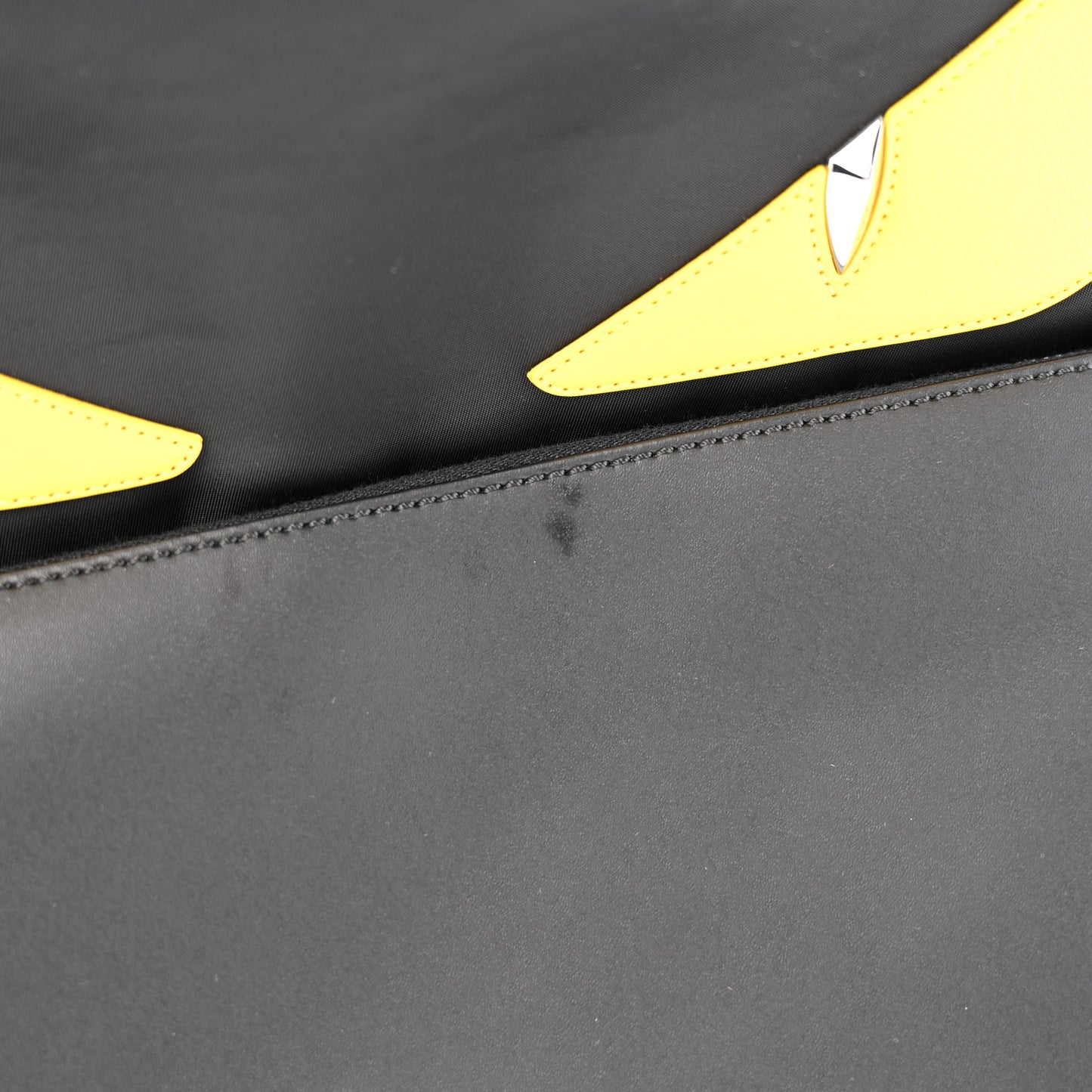 Nylon Vitello Liberty Vitello Dolce Monster Eyes Rounded Backpack Black Sunflower