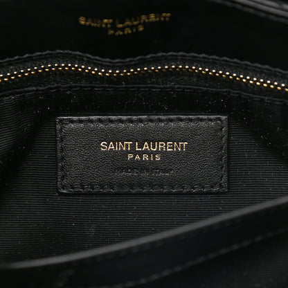 Saint Laurent Calfskin Y Quilted Monogram Toy Loulou Crossbody Bag Black 6 of 15
