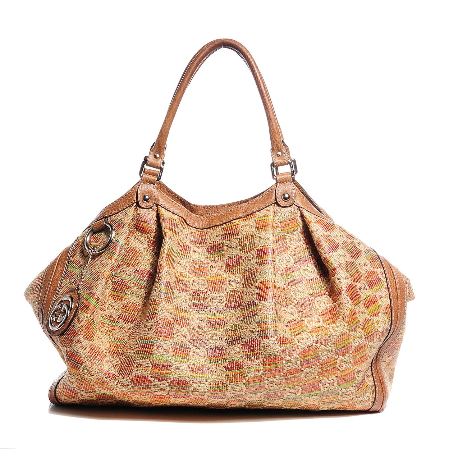 Straw Libeccio Monogram Large Sukey Tote Multicolor