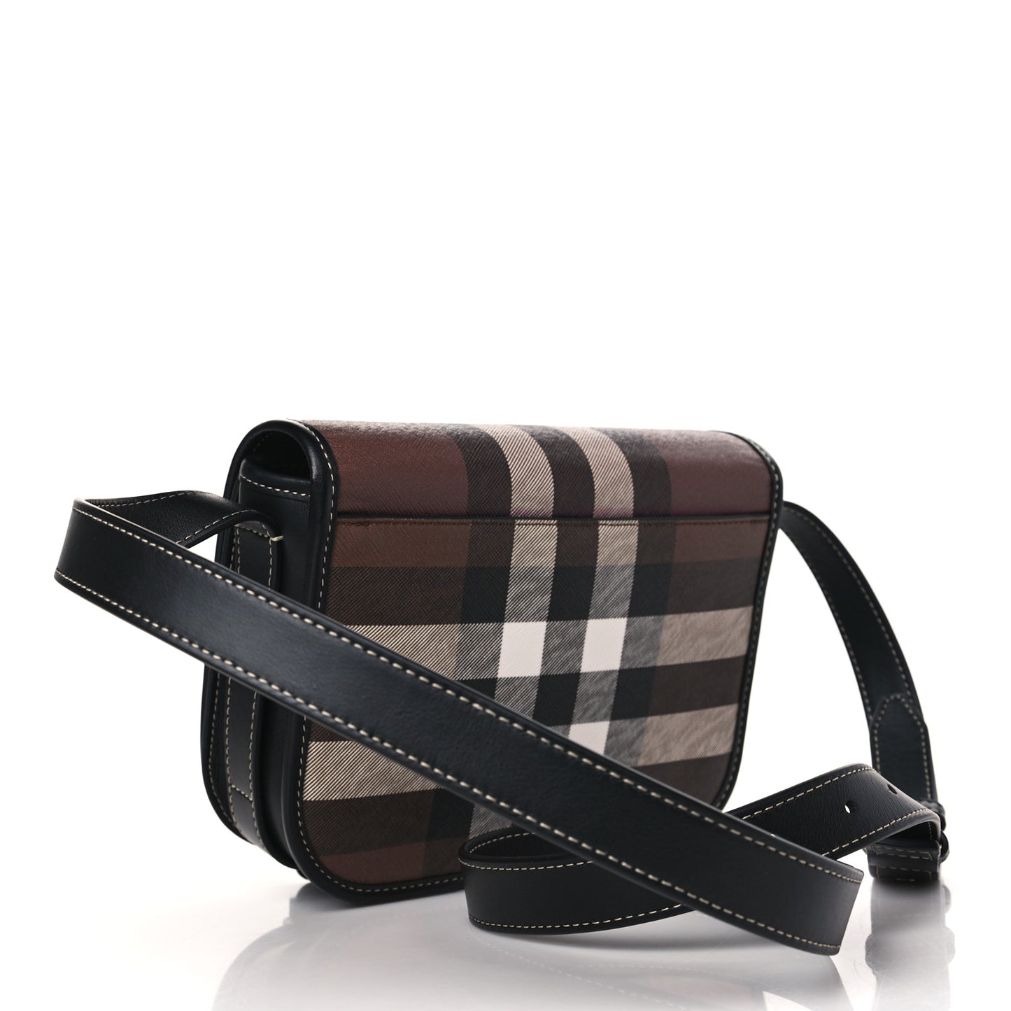 E-Canvas Giant Check Rider Crossbody Dark Cranberry