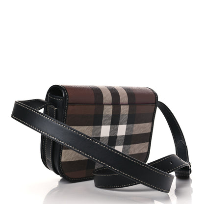 Burberry E-Canvas Giant Check Rider Crossbody Dark Cranberry 3 of 9