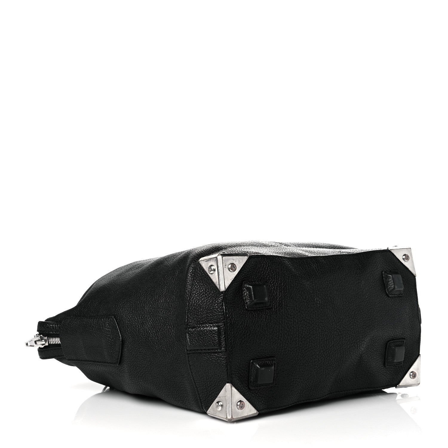 Alexander Wang Pebbled Calfskin Large Emile Black Silver Hardware 4 of 26
