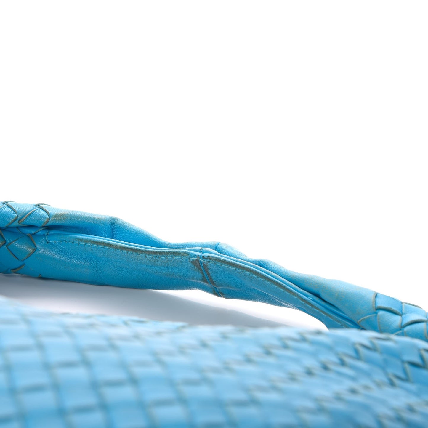 Nappa Intrecciato Medium Veneta Hobo Turquoise