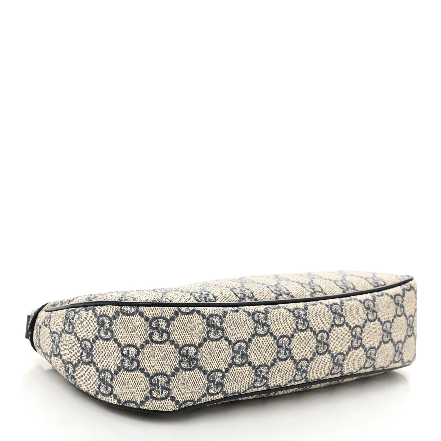 Gucci GG Supreme Monogram Textured Dollar Calfskin Web Small Ophidia GG Handbag Beige Blue 4 of 10