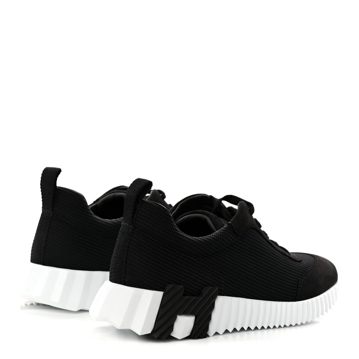 Air Mesh Suede Goatskin Bouncing Sneakers 39 Black