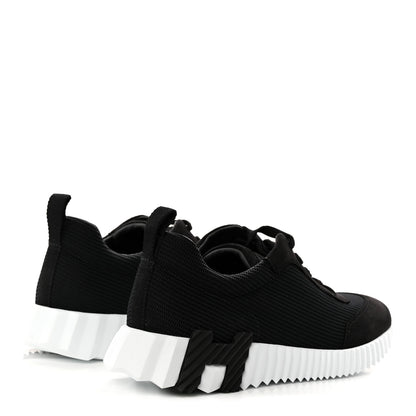 Hermes Air Mesh Suede Goatskin Bouncing Sneakers 39 Black 5 of 10