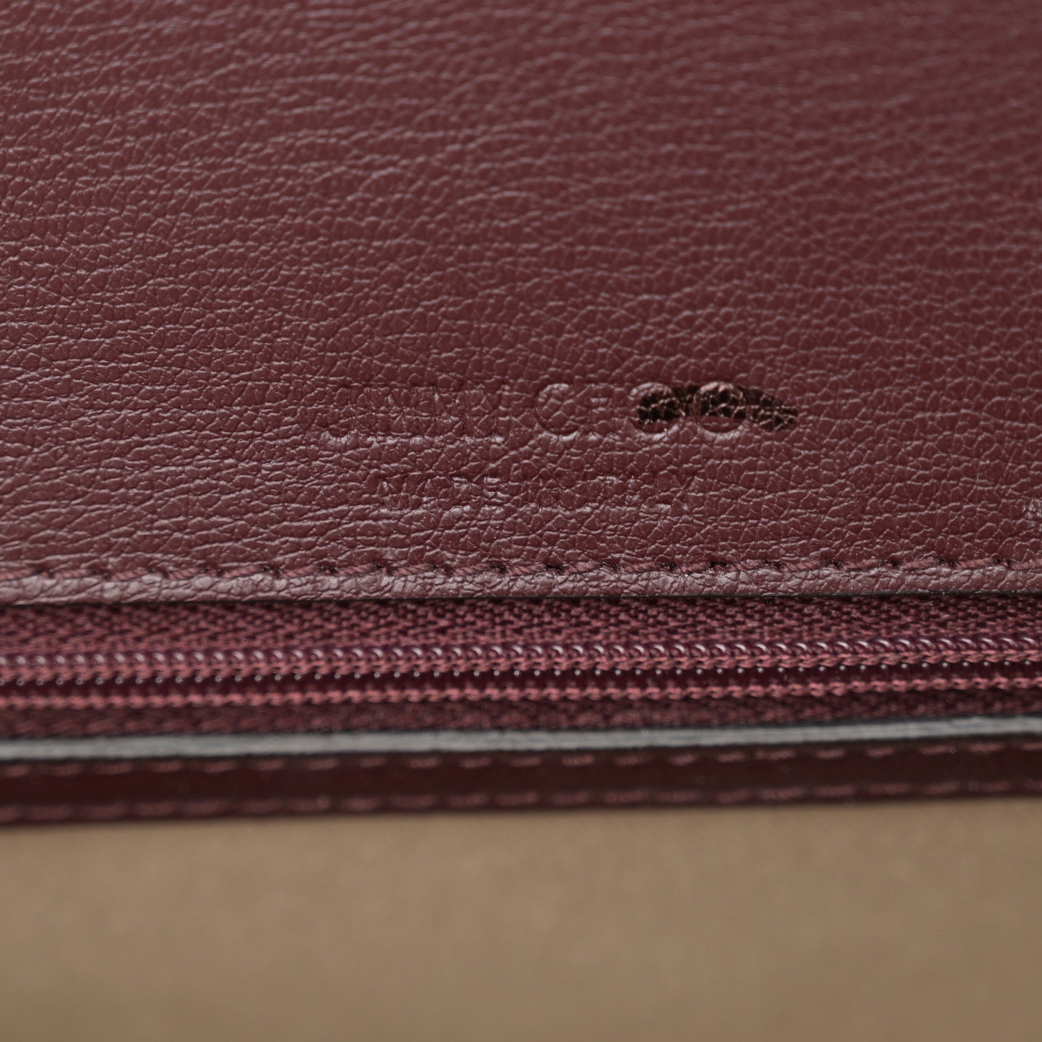 Jimmy Choo Calfskin Crocodile Embossed Medium JC Top Handle Bordeaux 6 of 12