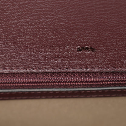 Jimmy Choo Calfskin Crocodile Embossed Medium JC Top Handle Bordeaux 6 of 12
