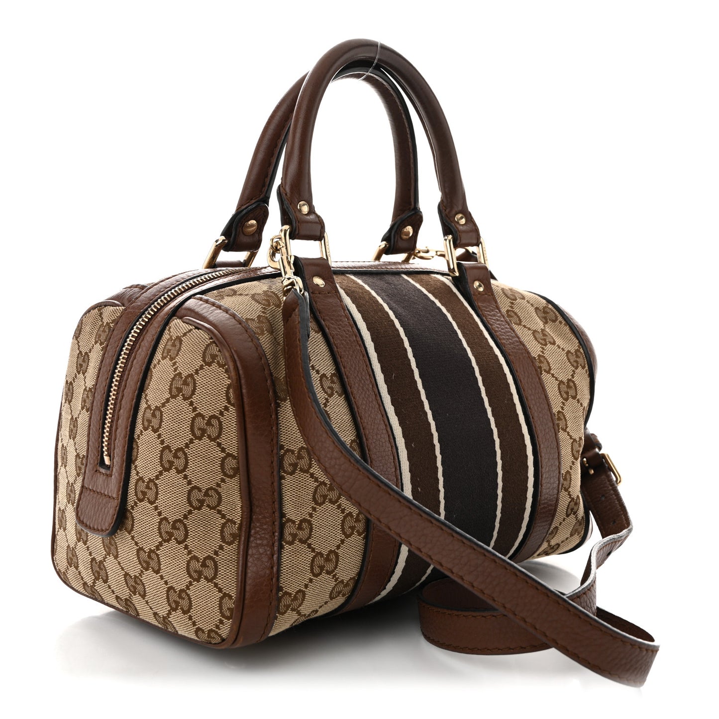 Monogram Vintage Web Small Boston Brown