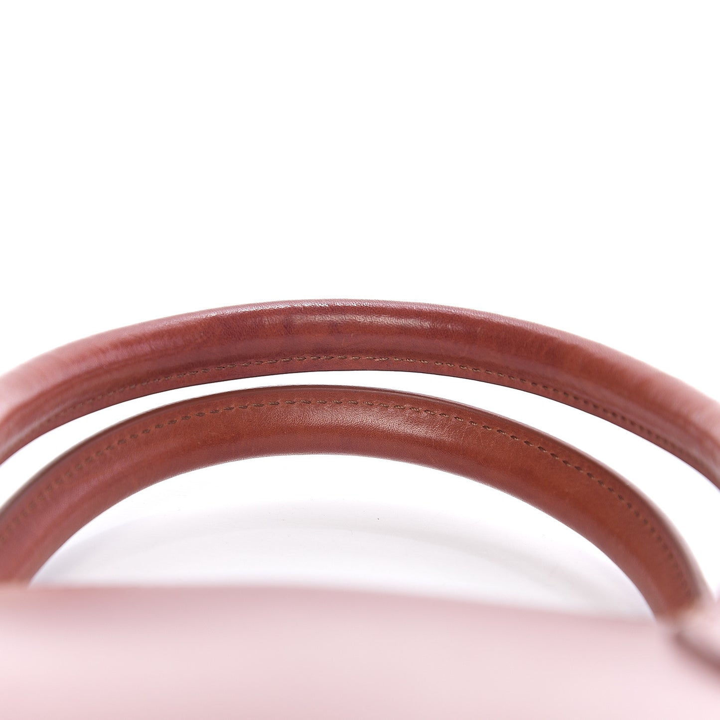 Calfskin Top Handle Rounded Bag Brandy
