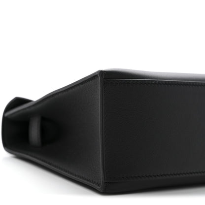 Hermes Swift Kelly Pochette Clutch Black 9 of 11