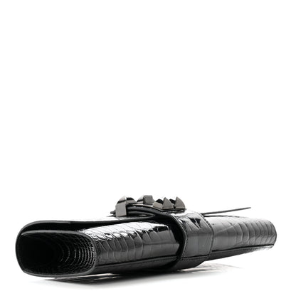 Hermes Shiny Alligator Medor Clutch 23 So Black 4 of 8